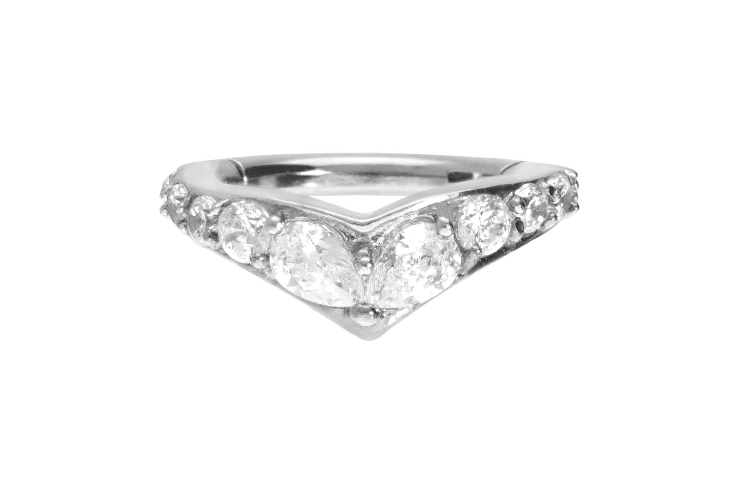Chirurgenstahl Segmentring Clicker Piercing DIADEM
